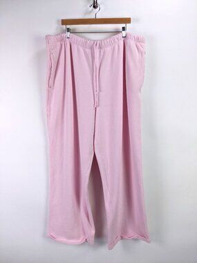 SKIMS Womens Plus Size Drawstring Sweatpants Soft Pink Size 4X